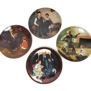 Norman Rockwell Collector Plates "The Country Doctor" Series Set Of 4